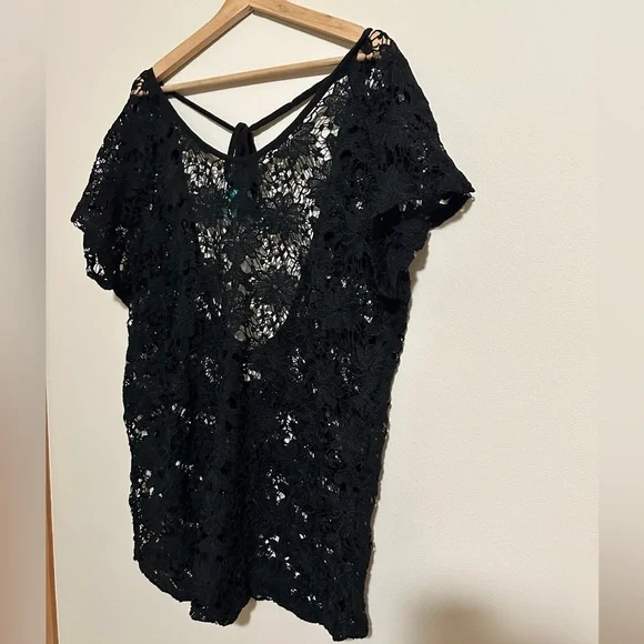 Xhilaration Vintage Lace Floral Swim Cover - Picture 7 of 7